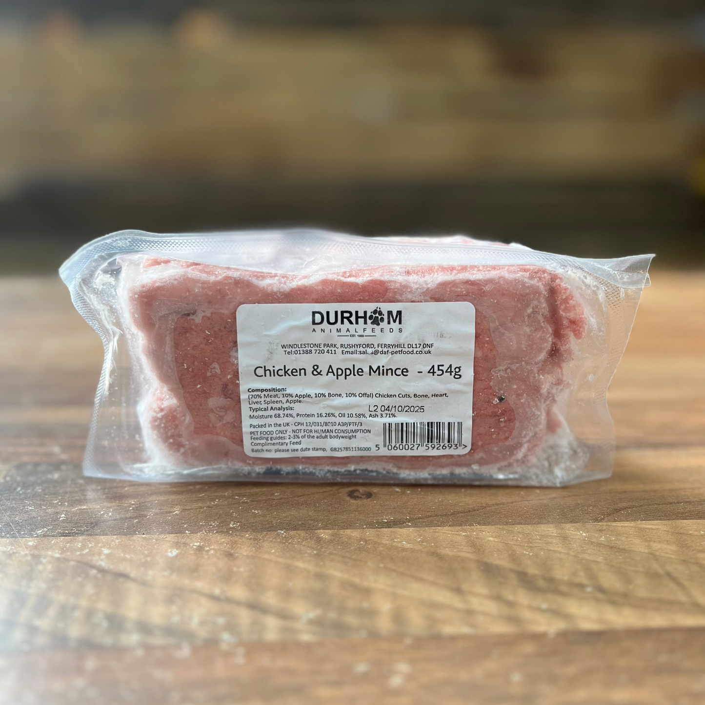 Durham Animal Feeds Chicken & Apple Mince 454g