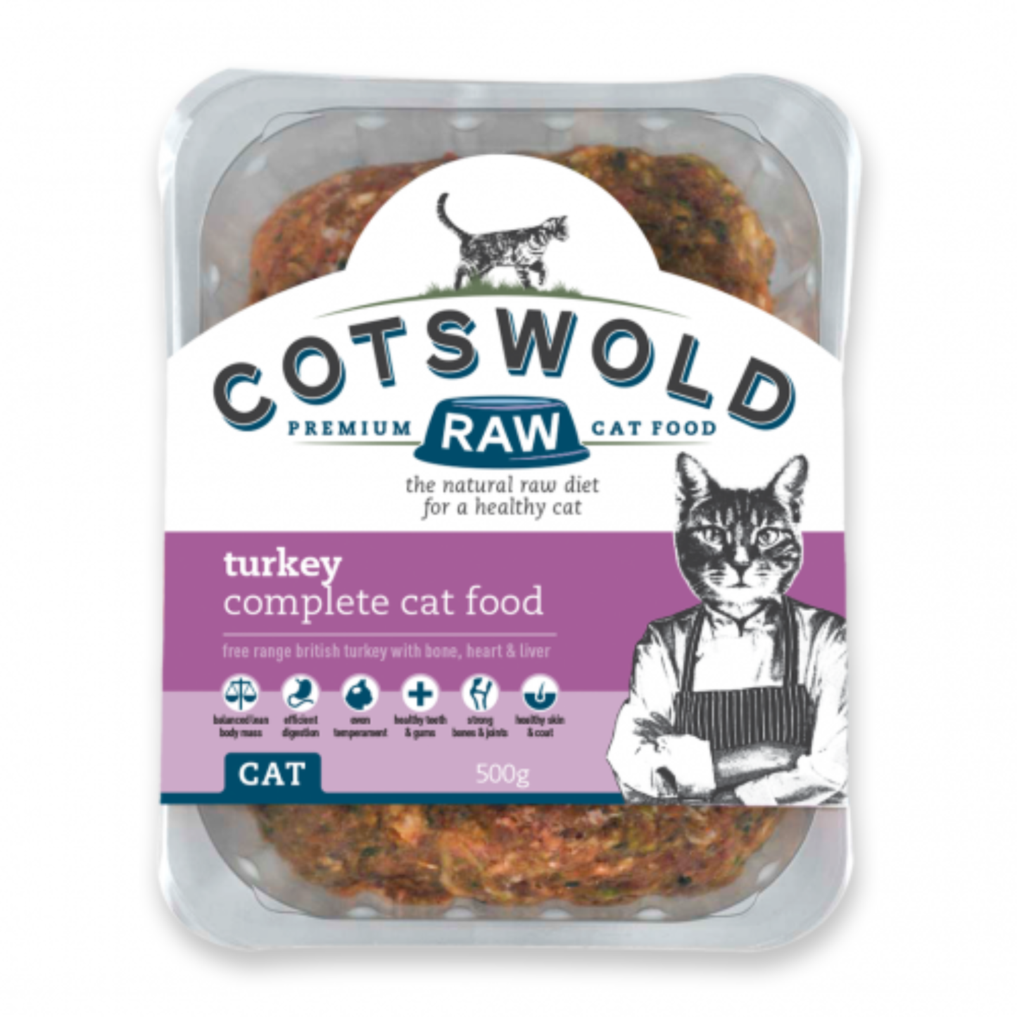 Cotswold Cat Food Turkey 500g