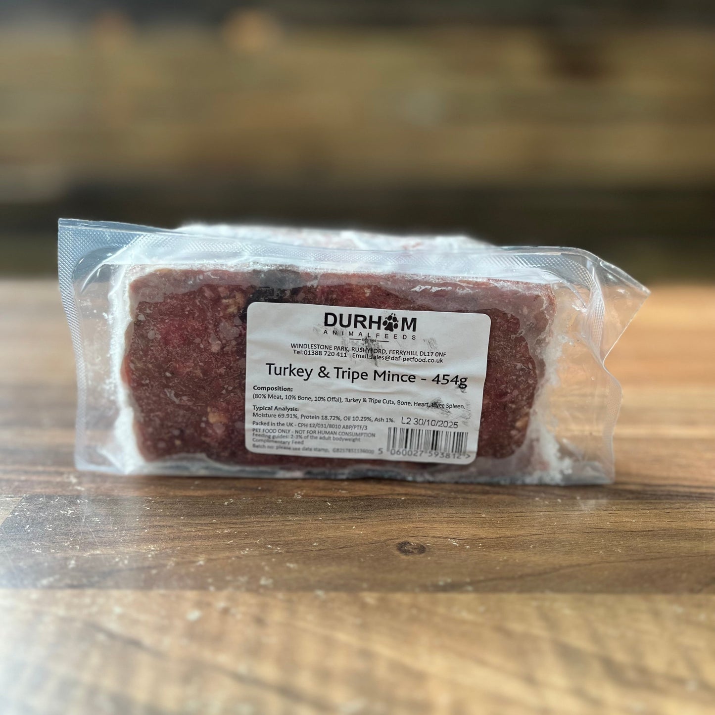 Durham Animal Feeds Turkey & Tripe Mince 454g