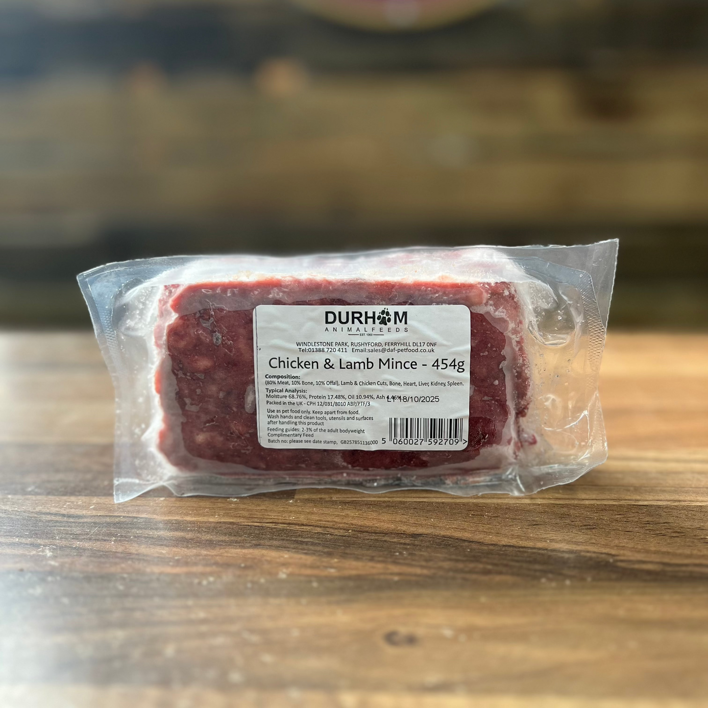 Durham Animal Feeds Chicken & Lamb Mince 454g