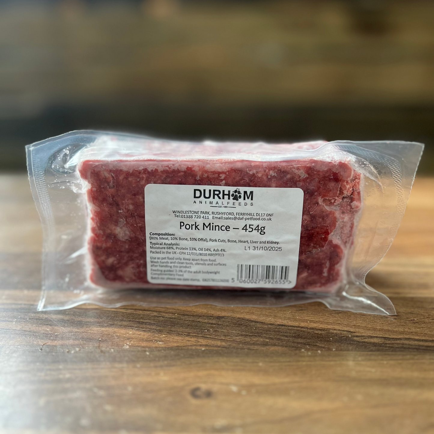 Durham Animal Feeds Pork 454g