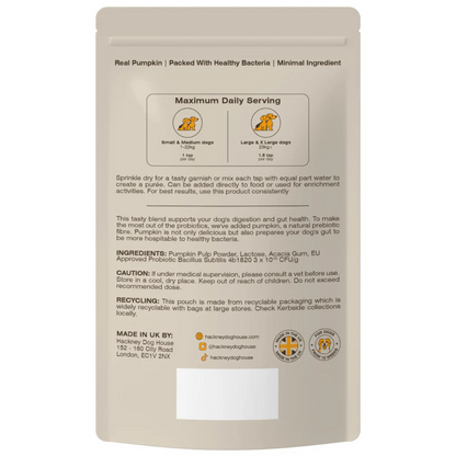 Hackney Dog House Pumpkin & Probiotics Powder 225g